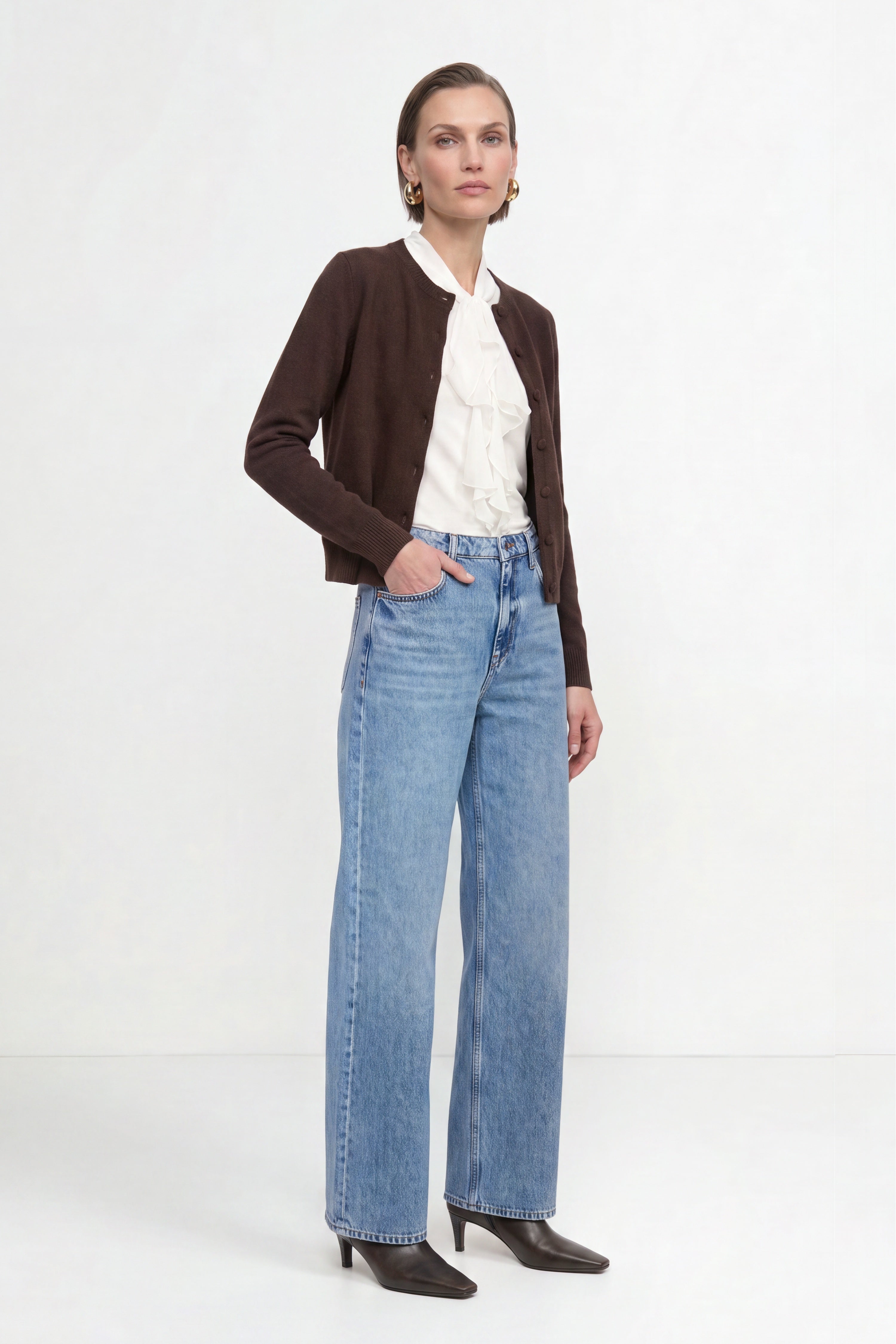Jean bleu clair coupe ample