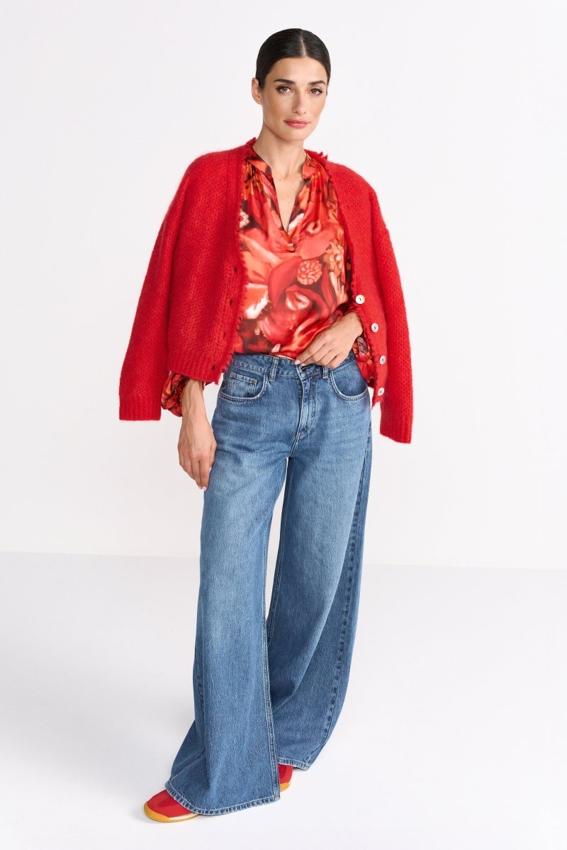 V-Neck Cardigan - Look-Rich & Royal