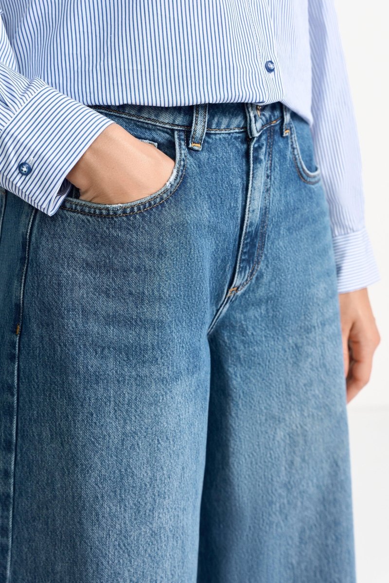 Wide-Leg-Jeans mit hoher Taille-Rich & Royal