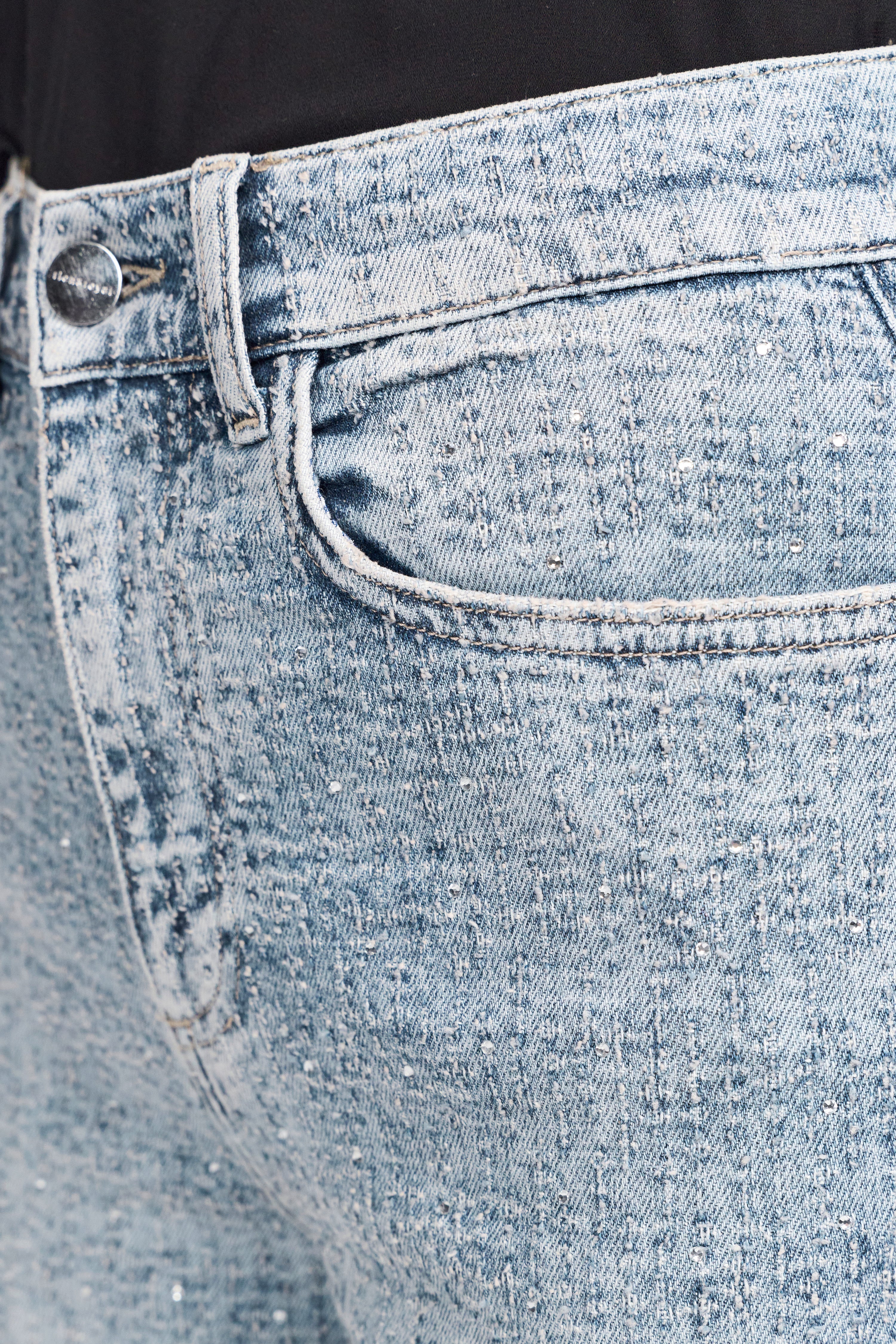 Helle Jeans mit Glitzerdetails-Rich & Royal