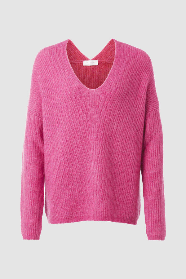 V-neck knit sweater-Rich & Royal