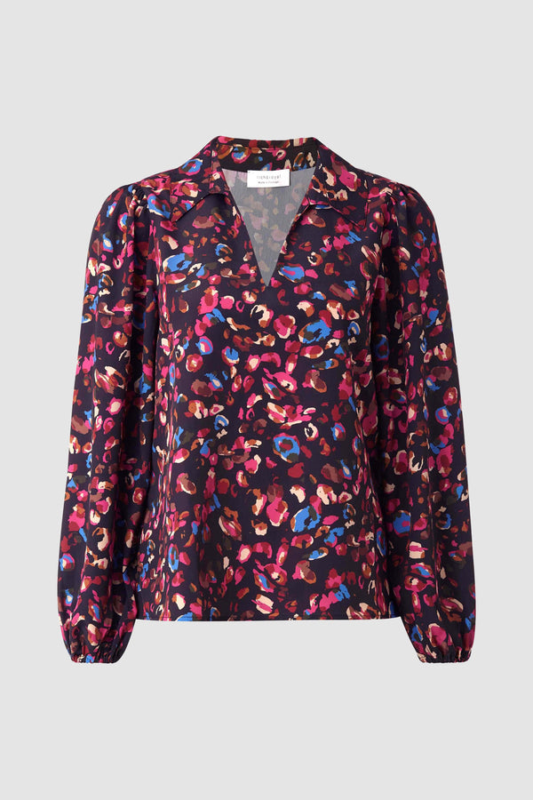 Blouse in colored Leo print Rich & Royal